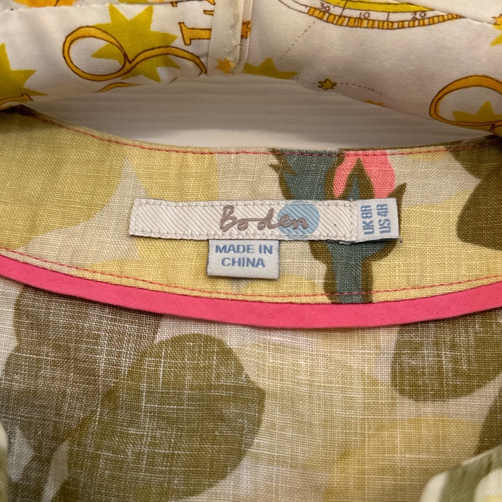 Boden Green and Pink Floral Dress - Picture 4 of 8